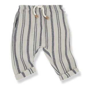 1 + in the family Striped Linen-Blend Baby Pants - Cream & Navy